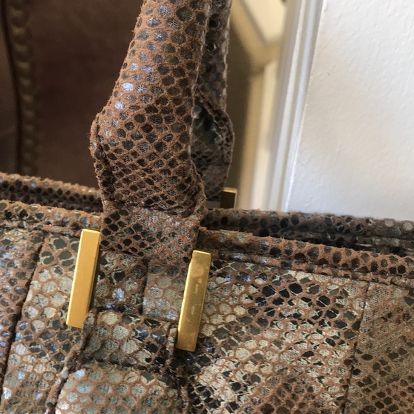 Chico’s faux python print tote - Picture 3 of 10